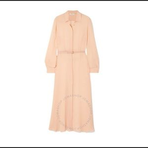 MaxMara 100% silk nude dress. New with tags. No lining. Belt is missing.
